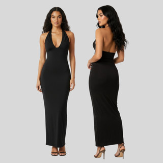 Vestido Feminino Longo Frente Única Suplex Premium Modelador Elegante Moda Festa