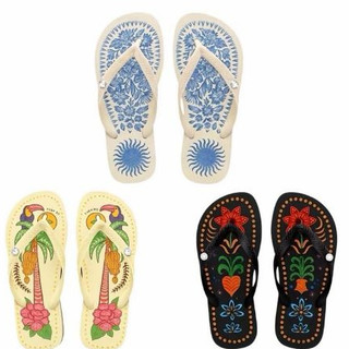 Chinelo de Dedo Feminino Estilo Estampado, Leve e Super Confortável e Macio lindos