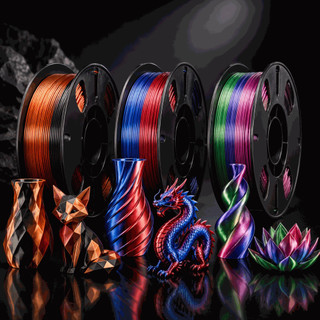 Filamento PLA Silk Dual Color 1kg 1.75mm Multicor Alto Brilho Impressora 3D Masterprint