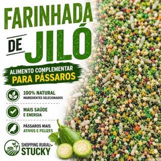 Farinhada Jiló Super Premium para Pássaros | Suplemento Natural – Canário Pintassilgo Coleiro Trinca Ferro Curió Sabiá