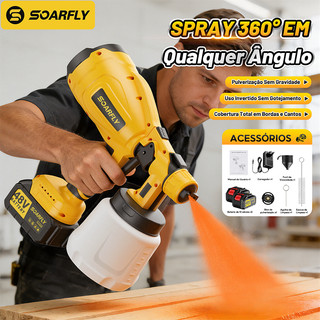 SOARFLY 1000ML pistola pulverizador tinta portatil 48v duas baterias