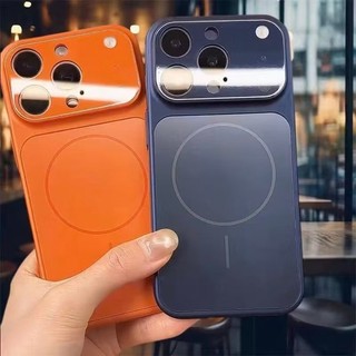 CAPA LARANJA Para iPhone 11 12 13 14 15 Pro Max Com MagSafe À Prova De Choque Capa igual 17 Entrega Rápido
