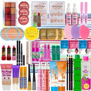 Maquiagem para Revenda Mega Kit com 60 Itens