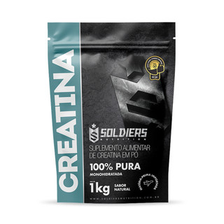 Creatina Suplemento Monohidratada em Pó 100% Pura Importada - Soldiers Nutrition