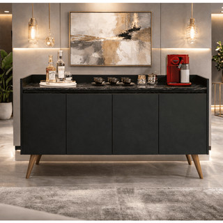 Aparador Buffet Sala Armário Rack Hall de Entrada 2,3,4 Portas Luxo - Várias Cores - JM Mais Móveis