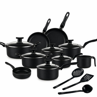 Jogo Panelas 13 Peças Antiaderente Conjunto Kit Frigideira Caçarola Fervedor Cozinha Completa