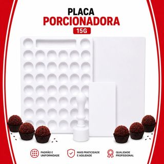 Placa Porcionadora Dosadora 15G Doces Brigadeiro Confeitaria 50F 40F 27F