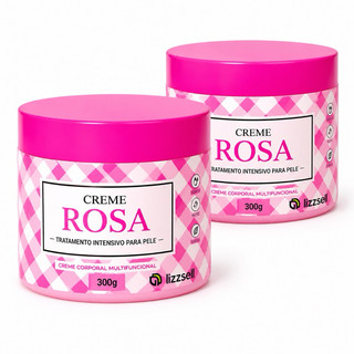 Kit 2 Creme Rosa Termogênico 300g | Hidratação Intensiva | Auxilia na Firmeza e Aparência da Celulite e Estrias