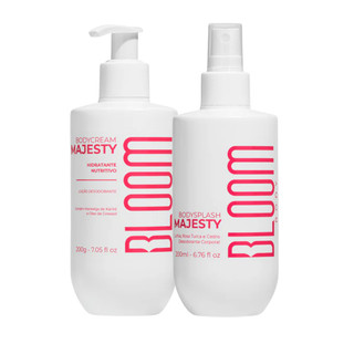 Kit Body Cream e Body Splash Majesty Bloom Hidratação e Perfume