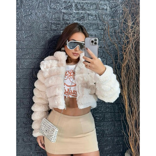 Jaqueta Puff Feminina  Peluciada Premium Inverno