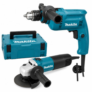 Furadeira de Impacto e Esmerilhadeira Makita | Kit Profissional com Maleta