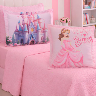 SOLTEIRO Cobre Leito Infantil Rosa Lilás REINO ENCANTADO 03 Peças – Colcha Premium Exclusiva Macia