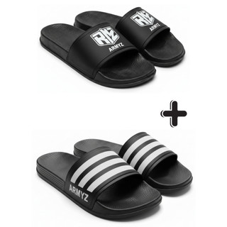 Chinelo Slide Masculino  2 Pares Leve Estiloso Ideal para Praia Dia a Dia Moda Verão