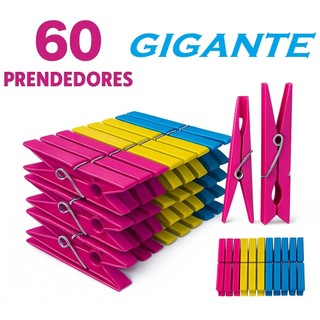 Prendedores Pregadores de Roupa em Plástico GIGANTE Reforçado colorido