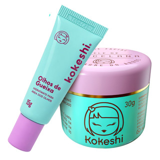 Kit Dupla Renovadores Faciais Kokeshi Pele Porcelana Olhos Gueixa