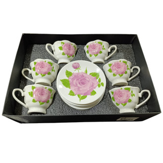 LANÇAMENTO 2026 Conjunto De 12 Peças Xicara   De Café e Chá De Porcelana Chinesa Top