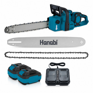 【Hanabi】Motosserra Brushless 40v 16 Polegadas 2 Baterias Sabre 46cm Azul-petróleo 127/220v