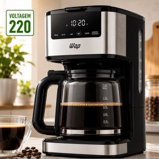 CAFETEIRA DIGITAL AROMA PROGRAMÁVEL WAP WCD 1500 PRETO