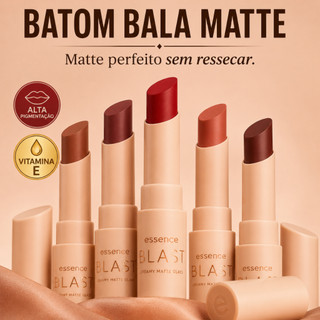Batom Bala Creamy Matte Glass Ruby Rose Alta Pigmentação Aveludado