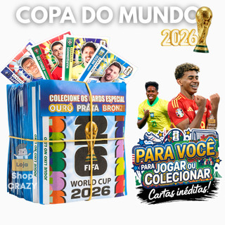 100 Super Cards Futebol Copa 2026 Colecionáveis Jogadores Estrelas Coleção 510 Cartas Diferentes