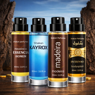 Kit Masculino 4 Body Splash Kayrox + Essencia + Madeira + Arabe 60ml