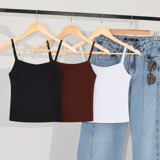 Kit 3 Cropped Feminino Regata Alcinha Suplex Premium Forro Duplo Sem Transparência Casual Verão