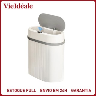 Lixeira Automática 12L com Sensor Inteligente – Ideal para Banheiro, Cozinha e Escritório