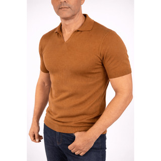 Camisa Gola Polo Masculina em Tricot Tendência Verão 2026 Old Money Elegante