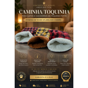 Caminha Toca Saquinho de dormir, Caminha para gatos e cachorros pequeno porte, Caminha Toca gatos.