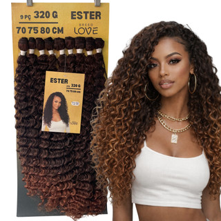 Cabelo Ester Cacheado 80cm Bio Proteína 320g 9Pcs