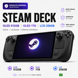 Steam Deck OLED 512GB / 1TB ORIGINAL + NF + GARANTIA 1 ANO | Lacrado - Pronta Entrega!!
