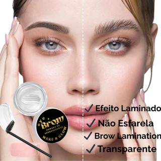 Pasta de Sobrancelha  Modeladora  gel Incolor com Óleo de Rícino  Fixação  e Efeito Natural Eye Brow