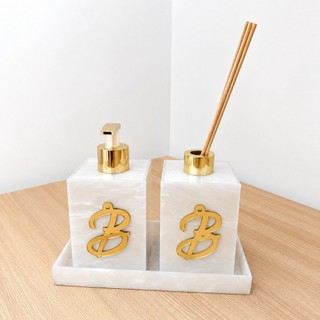 Kit lavabo SABONETEIRA + DIFUSOR + BANDEJA personalizado clinica studio beleza