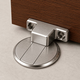 Prendedor Trava Fixador de Porta Magnético Slim Inox Cromado Adesivo