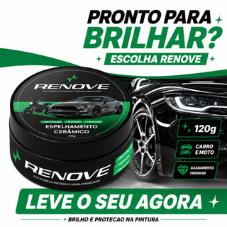 Cera Automotiva Com Carnaúba 120g Renove Espelhamento Cerâmico