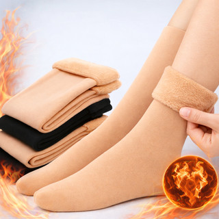 Kit 6 Meia Térmica Forrada Grossa Quente Inverno Frio Fofinha Peluciada