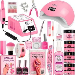 Kit De Unha Gel Completo Fibra Kit Alongamento Gel - Envio Imediato