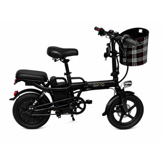 Bicicleta elétrica dobravel Preta 400w máxima de 30km bateria recarregável