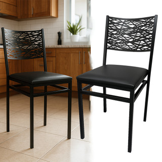 Kit Com 2 Cadeiras Líbano Aço Reforçado 180kg Cozinha Sala de Jantar Decoração Moderna
