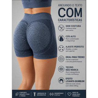 Shorts Levanta Bumbum Feminino Academia Fitness Cintura