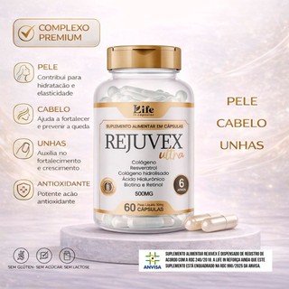 Rejuvex - Colágeno Ácido Hialurônico Retinol Resveratrol | 60 Capsulas por Pote | Pronto Envio.