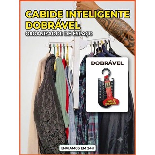 Cabides inteligente otimiza espaço no guarda roupas varal portátil não deixa marca nas roupas