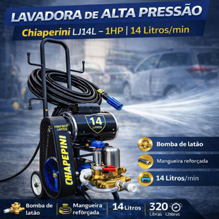 Lavadora Lava Jato De Alta Pressão 1hp Lj14l Chiaperini 14 Litros