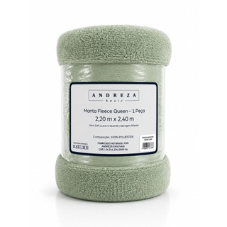 Cobertor Manta Casal Queen Fleece Soft Andreza Enxovais Antialérgico 2,40m x 2,20m