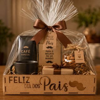 Kit Bandeja 30x20/20x15 MDF Feliz Dia Dos Pais Vazada Presente