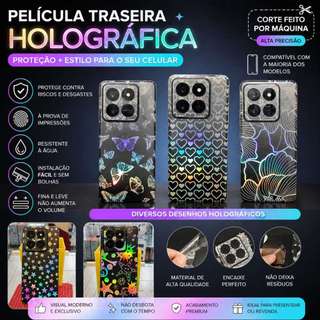 SKIN PELICULA TRASEIRA PARA QUAL QUER CELULAR(SEM LATERAL)SERVE IPHONE/SAMSUNG/MI/REDMI/MOTOROLA