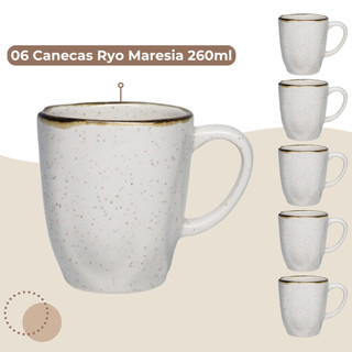 Jogo 6 Canecas Café Chá Ryo Maresia 260ml Oxford Porcelanas