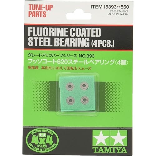 TAMIYA Mini 4WD Upgrade Parts Series No.393 GP.393 Fluorocoat 620 Steel Bearing 4pcs 15393