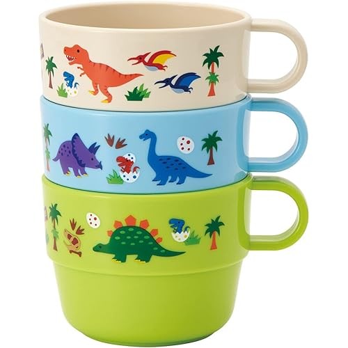 Skater Children s Stacking Cups, Set of 3, Dinosaurus, Made in Japan KS31-A