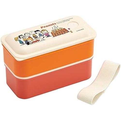 Skater Lunch Box Silver Ion Ag Antibacterial Fluffy Serving Packing Integrated 2-Tier 550ml Snoopy P